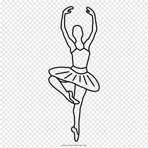 Drawing Ballet Dancer Line Art Ballerina White Hand Monochrome Png