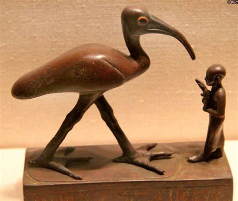 Ancient Egyptian Bronze Statuette Of Ibis Priest 664 30 Bce At Museum Of Fine Arts Boston Ma