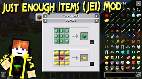 The Just Enough Items Jei Mod Adds A New One To The Inventory Menu