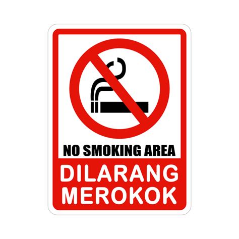 Rambu Dilarang Merokok Cm X Cm Akrilik Acrylic Mm Lazada Indonesia