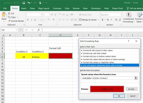 Excel Conditional Formatting Based On Multiple Cell Values