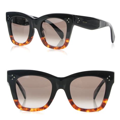 celine catherine sunglasses cl 41098 f s black havana 128740 fashionphile