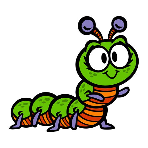 Cute Crawling Caterpillar Bug Cartoon 546905 Vector Art At Vecteezy
