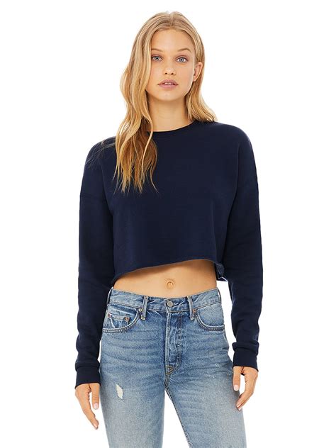 Cropped Tops Ladies Crop Tops For Women Casual Cropped Long Sleeve