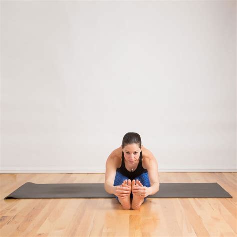 Seated Forward Bend Hamstring Stretches Yoga Sequence Popsugar