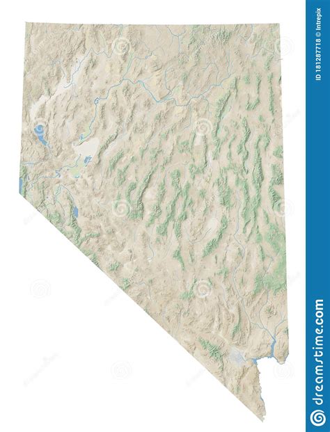 High Resolution Topographic Map Of Nevada Stock