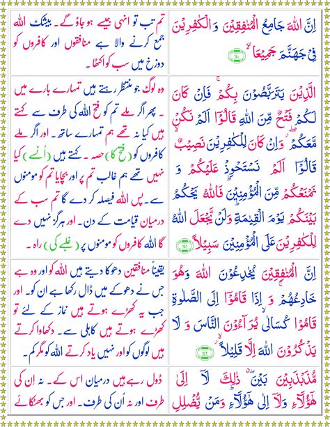 Surah An Nisa Urdu Page Of Quran O Sunnat
