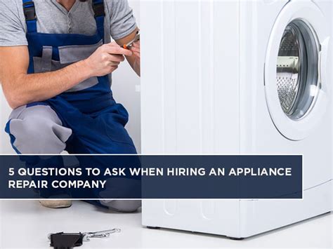 We fix ovens, refrigerators, dishwashers, washers, dryers. 5 Questions To Ask When Hiring An Appliance Repair Company ...