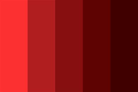 Shades Of Red Darkest Color Palette