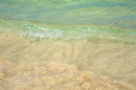 Soft Wave Of Blue Ocean On Sandy Beach Background Stock Photo Image