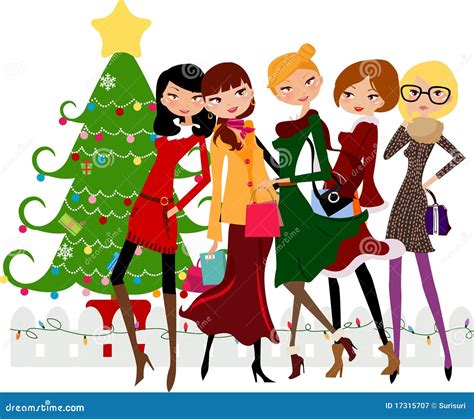 Christmas Shopping Stock Vector Illustration Of Cold 17315707