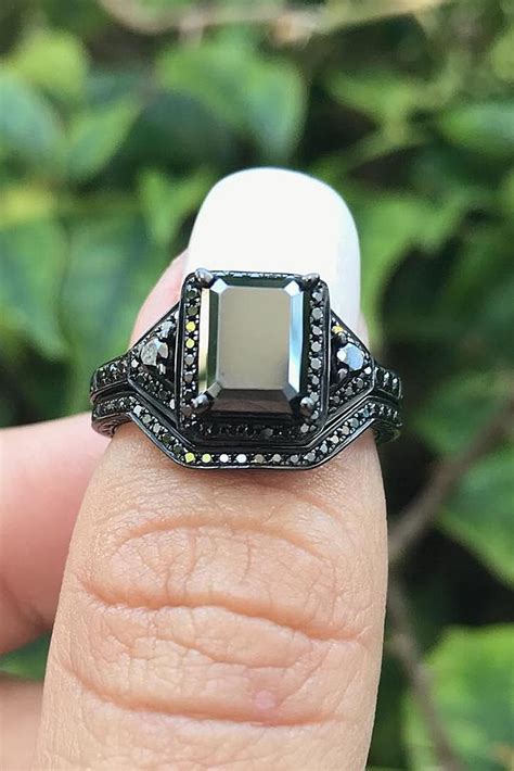 24 Unique Black Diamond Engagement Rings Oh So Perfect Proposal