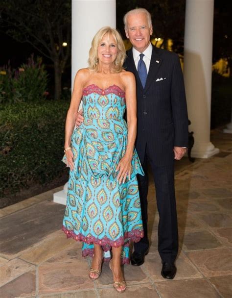 The Story Behind Jill Bidens Wax Print Dress At Last Nights White