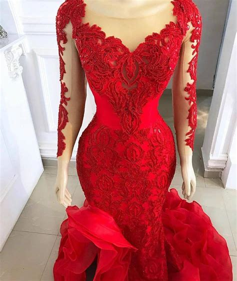 Red Dinner Gown Dresses Images 2022