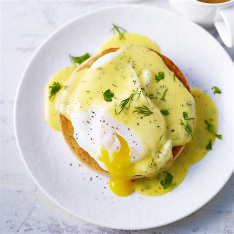 Poached Egg Muffins With Herby Hollandaise A Delicious Recipe In The