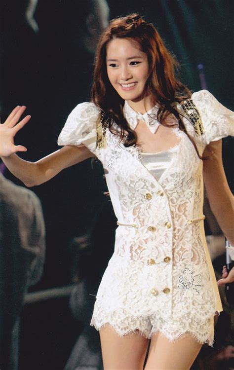K Pop Luver Snsds Yoonas Sexy See Through “goddess” White Lace Outfit