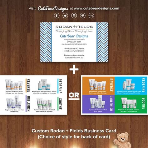 Check spelling or type a new query. Custom Rodan + Fields Blue Herringbone Business Card (Choice of style for back of card) | Etsy ...
