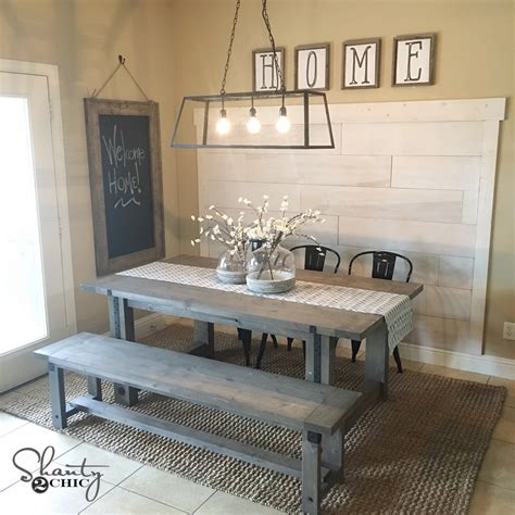 Small apartments dining room table table and chair sets chair desk cover table style table and chairs modern dining table apartment decor. DIY Plank Wall & YouTube Video Tutorial - Shanty 2 Chic