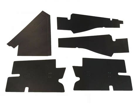 1977 79 Mercury Cougar Trunk Side Panels Double Black Panelboard 5 Pieces