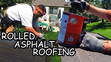 Rolled Asphalt Roofing Install Youtube
