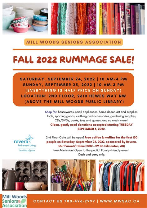 Fall 2022 Rummage Sale | 2610 Hewes Way NW, Edmonton, AB | September 24