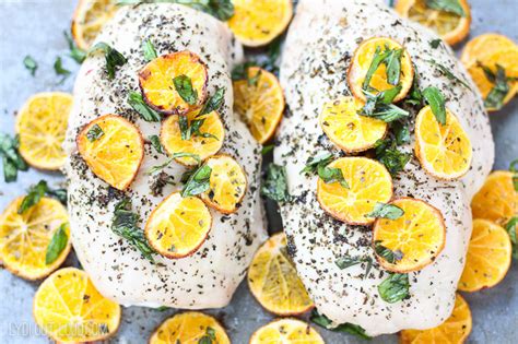 Divide half the leaves between two plates and top with the chicken and couscous with a bit of rosemary if using. Basil Couscous Salad with Citrus Roasted Chicken - Lydi ...