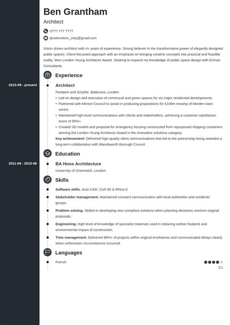 Architecture Cv Examples And Template For 2021