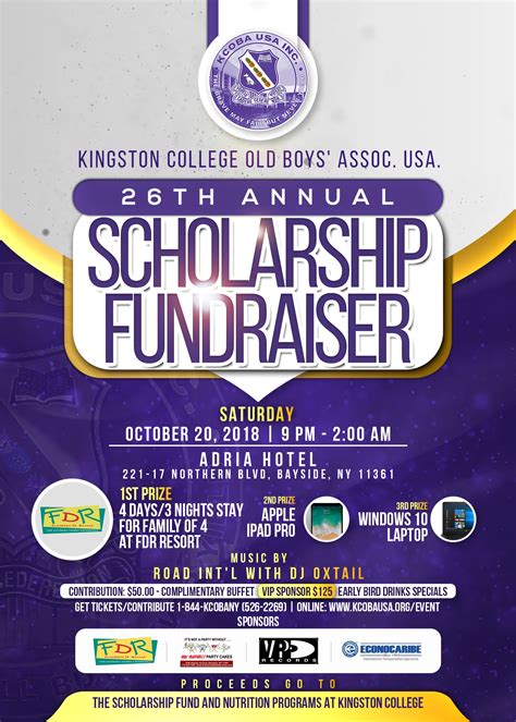 26th Annual Scholarship Fundraiser | Kingston College Old Boys ...