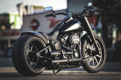 Dark Dude Customized Thunderbike Harley Davidson Fat Boy Hd Wallpaper