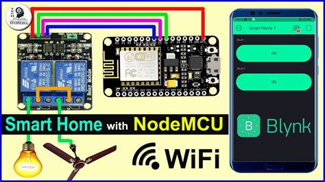 Home Automation Using Nodemcu And Blynk App Iot Based Project Youtube