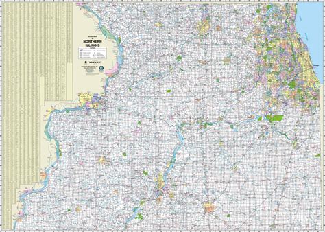Themapstore Northern Illinois Highway Wall Map