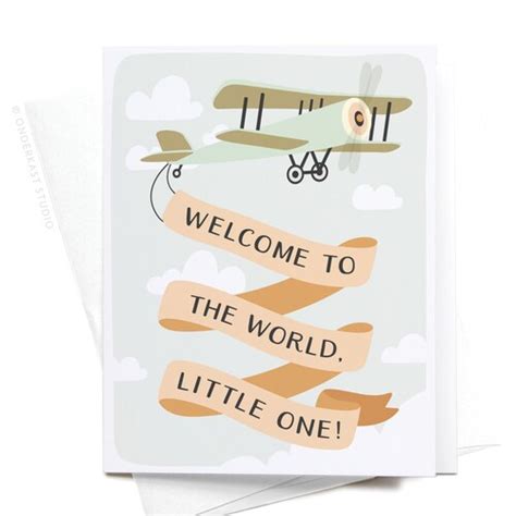 Welcome To The World Little One Baby Card Congratulations Etsy