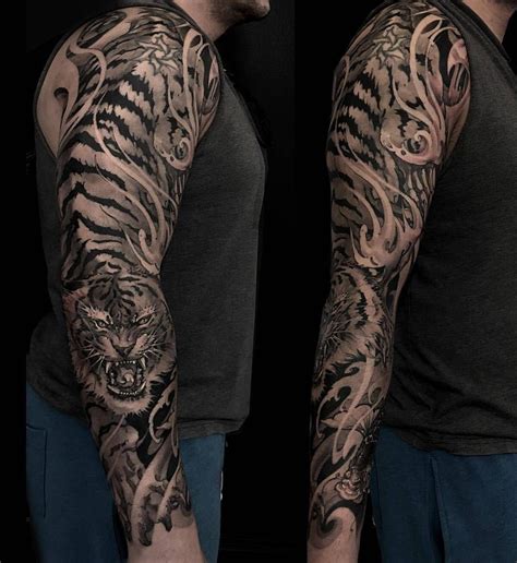 Asian Tiger Tattoo Sleeve