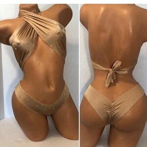 EXOTIC DANCEWEAR Nude Wrap With Thong Etsy