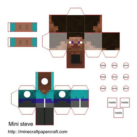Papercraft Mini Advanced Action Figure Steve No Toothpicks In 2020