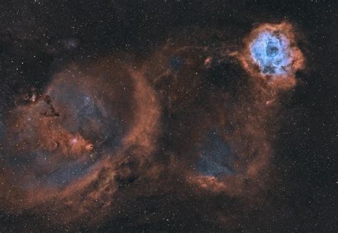 Rosette And Cone Nebulae Widefield R Astrophotography