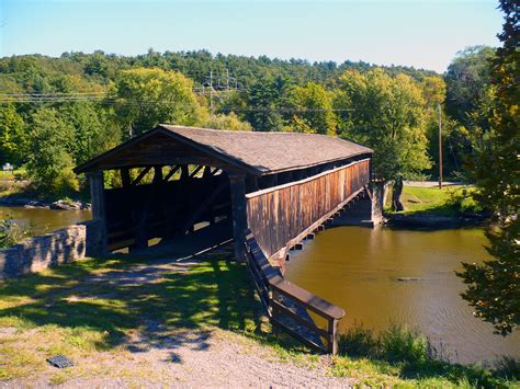 Perrines Covered Bridge Over The Wallkill River In Esopus Rosendale Ny