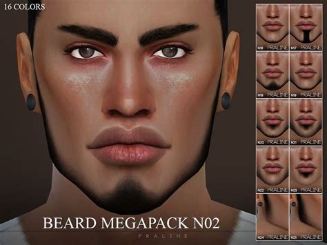 Pralinesims Beard Megapack N02 Sims Hair Sims 4 Hair Male Sims 4
