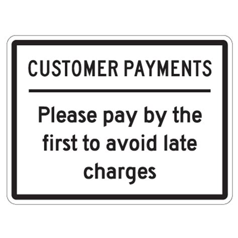 Customer Payments Sign 8 X 11 Signquick