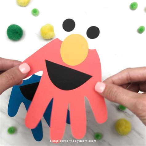 This Handprint Elmo And Cookie Monster Craft For Kids Is A Fun And Easy