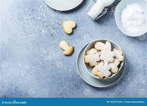 Homemade Cookie With Powdered Sugar Stock Photo Image Of Cracker