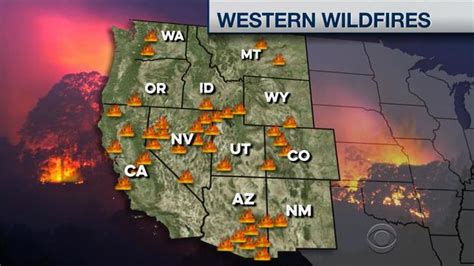 Wildfires Blaze Through The West As Temperatures Hit Record High Cbs News