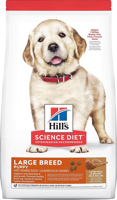 Large breed dogs and puppies have different nutritional needs than small or medium breeds. Hill's Science Diet Puppy Large Breed Lamb Meal & Rice Dry ...