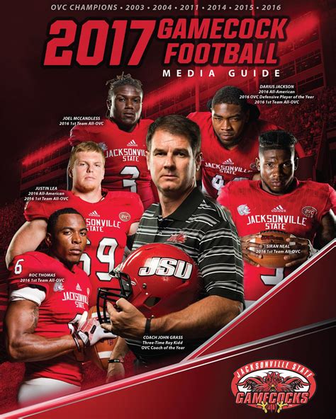 College football 2010s season stubs. 2017 Jacksonville State Football Media Guide by ...