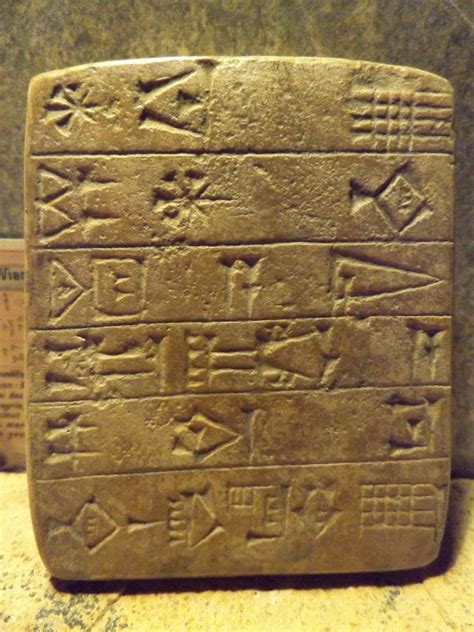 Sumerian Writing Cuneiform Tablet Of Gudea Document Replica Mesopotamia