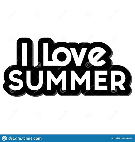 I Love Summer Vector Illustration Stock Vector Illustration Of