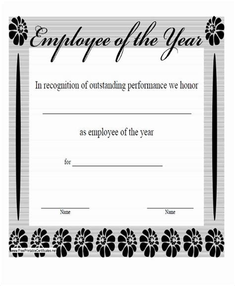The certificate is designed in a very beautiful way and presented to the employee of the year. 50 Employee Of the Year Certificates | Ufreeonline Template