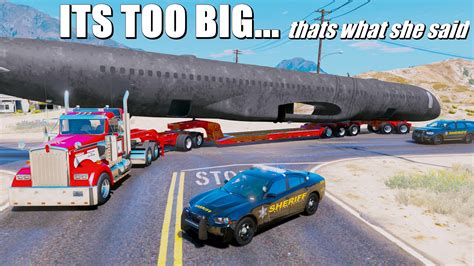 Towing An Extremely Oversize Load Crashed Plane In Gta 5 Towing An