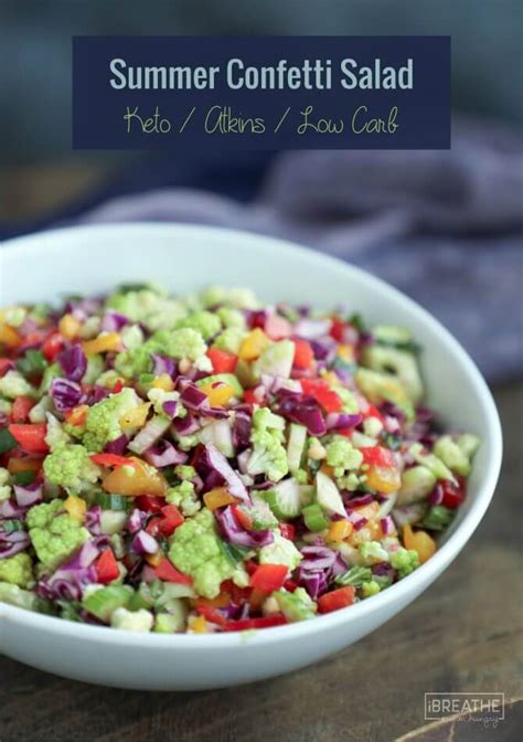 If you buy from a link, we may earn a commission. Low Carb Summer Confetti Salad | I Breathe I'm Hungry