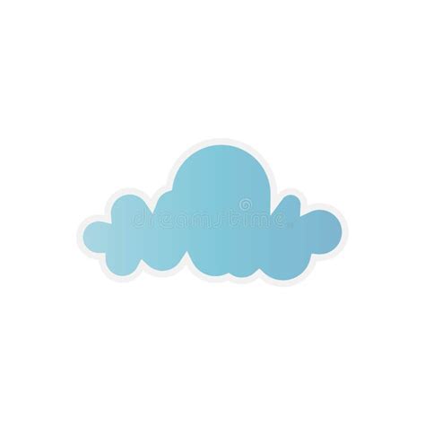 Clouds Blue Sky With Different Cloud Shapes Stock Vector